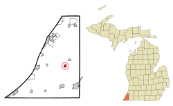 Berrien County Michigan Incorporated and Unincorporated areas Berrien Springs Highlighted